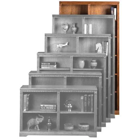 Deep 84-Inch Double Bookcase